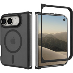 Θήκη iPhone Duo Techsuit PureFrost Σκληρή Ημιδιάφανη με MagSafe - Frosted Black (5949419383814)