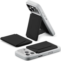 Universal Θήκη Moft Movas Snap Field Wallet MagSafe Πορτοφόλι για Κάρτες με RFID & Αναδιπλούμενη Βάση - Jet Black (MB005S-1-JTBK)