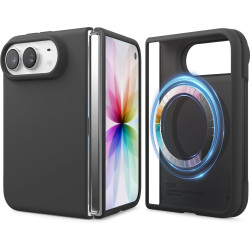 Θήκη iPhone Duo Elago Magnetic Silicone Case Premium Σιλικόνης με MagSafe - Black (ESFOLD-MSSC-BK)