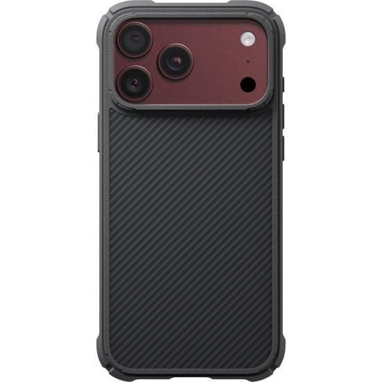 Θήκη iPhone 18 Pro Max / 17 Pro Max Pitaka Cairn Case Aramid Fiber Body Ανθεκτική με MagSafe 2mm 600D - Classic Black / Grey / Twill-01 (KI1801CPM2)