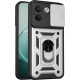 Θήκη Xiaomi Redmi Note 17 Pro Max Bodycell Armor Slide Ανθεκτική με Κάλυμμα για την Κάμερα & Μεταλλικό Ring Holder - Silver (5206015087899)