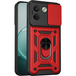 Θήκη Xiaomi Redmi Note 17 Pro Max Bodycell Armor Slide Ανθεκτική με Κάλυμμα για την Κάμερα & Μεταλλικό Ring Holder - Red (5206015087882)