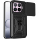 Θήκη Xiaomi 17T Pro Bodycell Armor Slide Ανθεκτική με Κάλυμμα για την Κάμερα & Μεταλλικό Ring Holder - Black (5206015087752)
