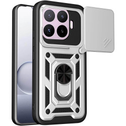 Θήκη Xiaomi 17T Pro Bodycell Armor Slide Ανθεκτική με Κάλυμμα για την Κάμερα & Μεταλλικό Ring Holder - Silver (5206015087776)