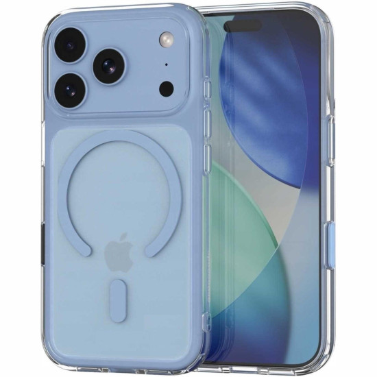 Θήκη iPhone 18 Pro Max / 17 Pro Max Spacecase Clear MagSafe Σκληρή Διάφανη με MagSafe - Light Blue (5905719144227)