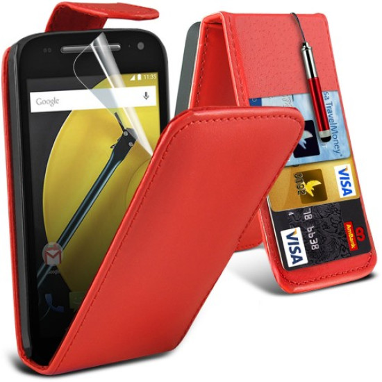 Flip Θήκη Motorola Moto E 2nd Gen (001-003-306) - OEM
