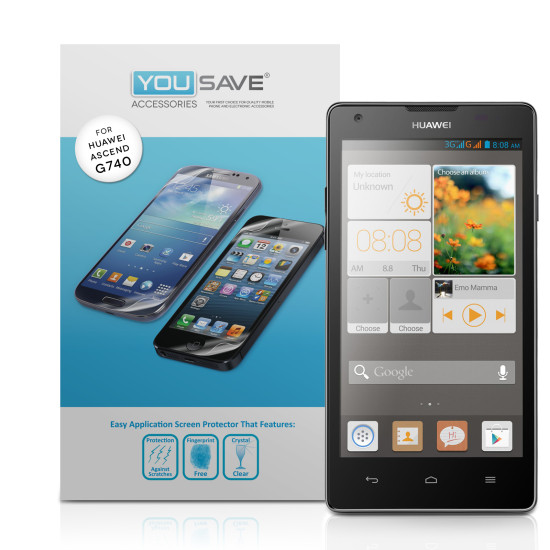Μεμβράνη Προστασίας Οθόνης Huawei Ascend G740 by Yousave - 3 Τεμάχια (Z762)