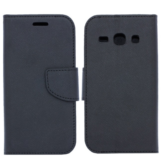 Θήκη Fancy Diary Alcatel Idol 4s - Πορτοφόλι - Μαύρο (9410) - OEM
