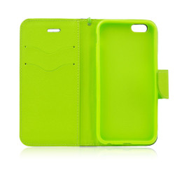 Θήκη Fancy Diary Alcatel Pixi 3 (4.5") - Πορτοφόλι - Μπλέ/Πράσινο (9428) - OEM