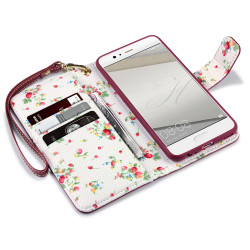 Terrapin Θήκη - Πορτοφόλι Huawei P10 - Red Floral (117-083-111)