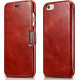 iCarer Vintage Series Side-Open Δερμάτινη Θήκη Apple iPhone SE 2022 / 2020 / 8 / 7 - Red (11277)