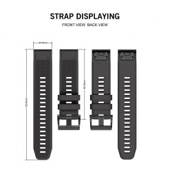 Tech-Protect Λουράκι Smooth Garmin Fenix 5/6/6 Pro/7/8/E (47mm) - Black (5906735412635)