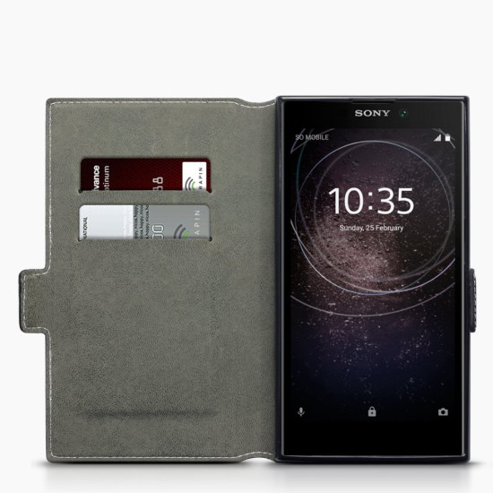 Terrapin Low Profile Thin Θήκη - Πορτοφόλι Sony Xperia L2 - Black (117-005-564)