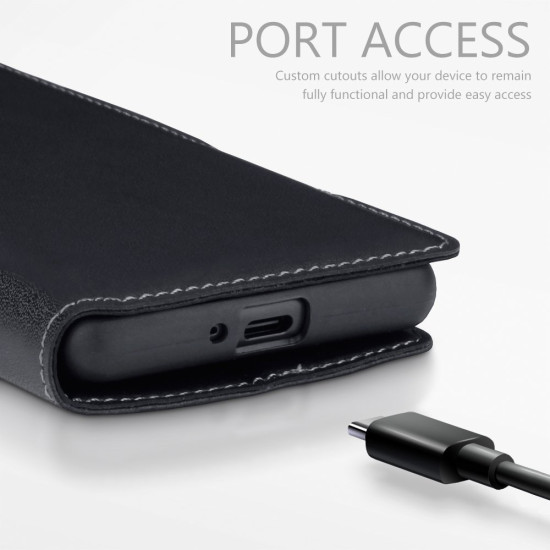 Terrapin Low Profile Δερμάτινη Θήκη - Πορτοφόλι Sony Xperia XZ2 Compact - Black (117-005-624)