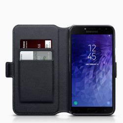Terrapin Low Profile Δερμάτινη Θήκη - Πορτοφόλι Samsung Galaxy J4 2018 - Black (117-002a-075)