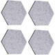 Navaris Hexagon Felt Memo Boards - Σετ με 4 Πλαίσια Ανακοινώσεων και Πινέζες - Light Grey (44328.25)