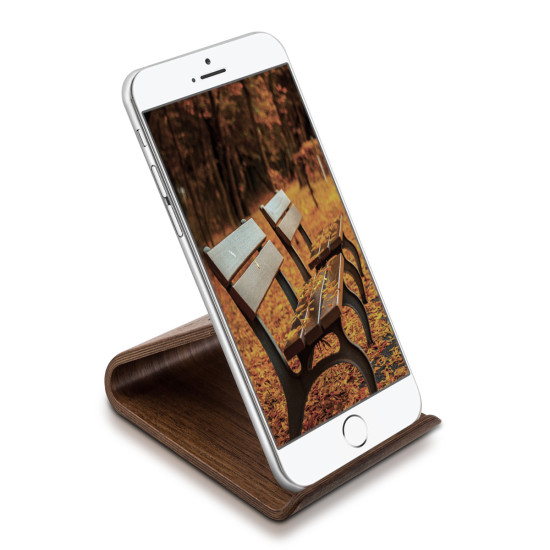 Kalibri Universal Wooden Stand - Ξύλινη Βάση για iPhone / Android / Tablet / e-Reader - Dark Brown (34561.18)