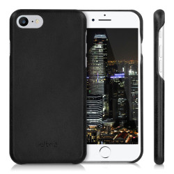 Kalibri Σκληρή Δερμάτινη Θήκη Apple iPhone SE 2022 / 2020 / 8 / 7 - Black (39345.01)