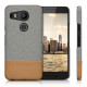 KWmobile Σκληρή Θήκη Canvas & PU Leather - LG Nexus 5X - Light Grey / Brown (37625.25)