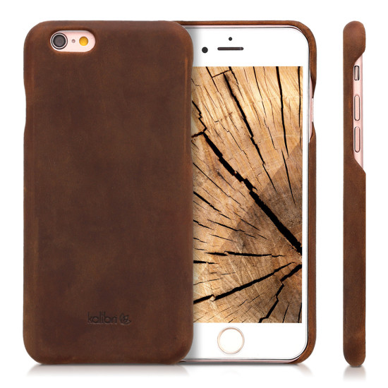 Kalibri Σκληρή Δερμάτινη Θήκη iPhone 6 / 6S - Καφέ (38961.05)