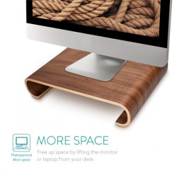 Navaris Universal Wooden Stand - Ξύλινη Βάση για Οθόνη PC / TV / Notebook / Laptop / iMac - Walnut Brown (45835.05)