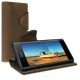 Kalibri Δερμάτινη Suede Θήκη - Πορτοφόλι Sony Xperia XA1 Plus - Brown (46475.03)