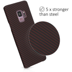 Kalibri Aramid Fiber Body - Σκληρή Θήκη Samsung Galaxy S9 - Dark Red / Black Matte (44989.20)