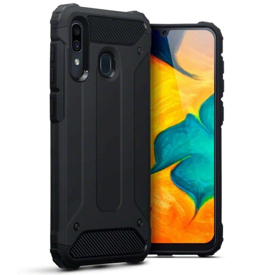 Terrapin Ανθεκτική Θήκη Double Layer Impact Samsung Galaxy A30 - Black (131-002-154)