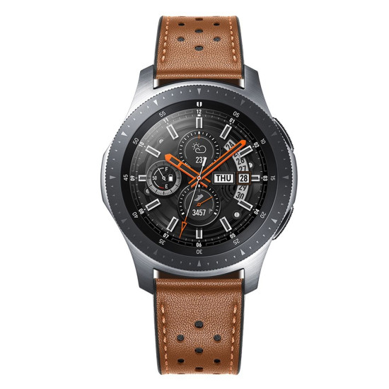 Ανταλλακτικό Δερμάτινο Λουράκι (22mm) Samsung Galaxy Watch 46mm - Brown (49094) - OEM