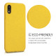 Kalibri Θήκη Σιλικόνης TPU & Natural Wheat Straw Apple iPhone XR - Yellow (49105.06)