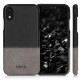 Kalibri Σκληρή Δερμάτινη Θήκη iPhone XR - Black / Grey (48878.01)
