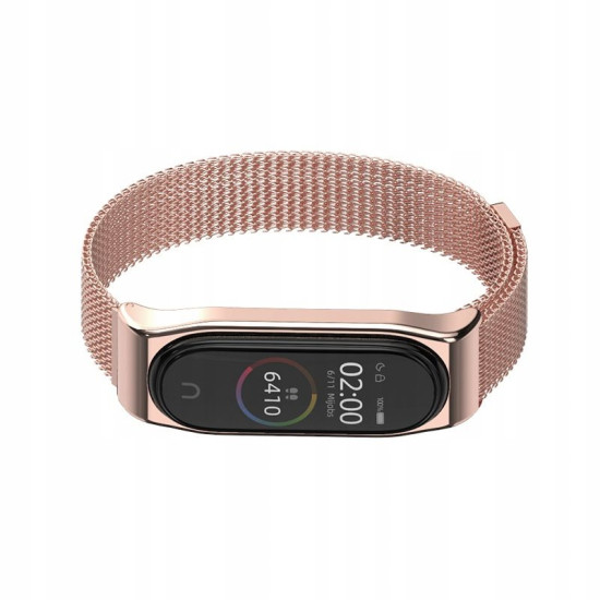 Ανταλλακτικό Λουράκι Milaneseband Xiaomi Mi Band 4/3 - Rose Gold (50255) - OEM