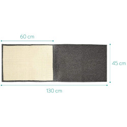 Navaris Cat Scratch Armrest Organiser - Προστατευτικό Καναπέ από Γρατζουνιές Γάτας - 130 x 45 cm - Dark Grey / White (48412.19.02)