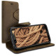 Kalibri Δερμάτινη Suede Θήκη - Πορτοφόλι Motorola Moto G7 Play - Brown ( 49297.05 )