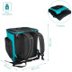 Navaris Pet Carrier Backpack - Αναδιπλούμενο Σακίδιο Μεταφοράς για Κατοικίδια Ζώα - 40 x 33 x 40 cm - Turquoise (47550.37)