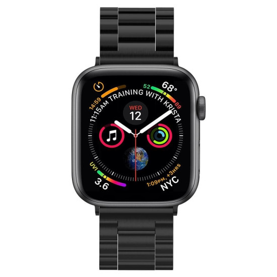 Spigen Modern Fit Μεταλλικό Λουράκι Apple Watch Ultra/SE/11/10/9/8/7/6/5/4 (49/46/45/44mm) - Black (062MP25403)