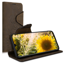 Kalibri Δερμάτινη Suede Θήκη - Πορτοφόλι Samsung Galaxy A70 - Brown (49446.02)