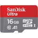 SanDisk Κάρτα Μνήμης Ultra microSDHC 16GB Class 10 98MB/s UHS-I Με Αντάπτορα - Grey / Red (SDSQUAR-016G-GN6MA)
