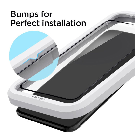Spigen GLAS.tR ALIGNmaster - Αντιχαρακτικό Fullface Γυάλινο Screen Protector iPhone 11 (AGL00106)