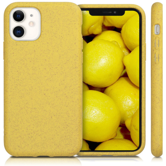 Kalibri Θήκη Σιλικόνης & Eco-Friendly Natural Wheat Straw Apple iPhone 11 - Yellow (50317.06)