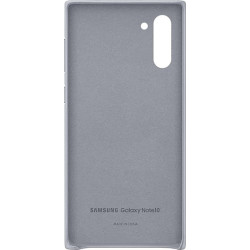 Official Samsung Leather Cover - Δερμάτινη Θήκη Samsung Galaxy Note 10 - Grey (EF-VN970LJEGWW)
