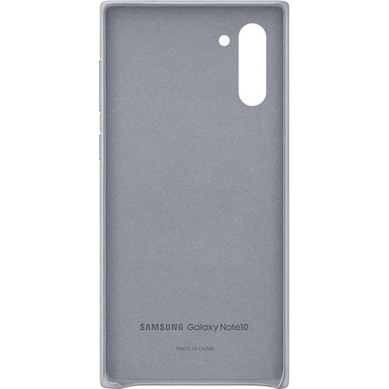 Official Samsung Leather Cover - Δερμάτινη Θήκη Samsung Galaxy Note 10 - Grey (EF-VN970LJEGWW)