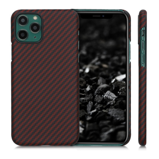 Kalibri Aramid Fiber Body - Σκληρή Θήκη Apple iPhone 11 Pro - Red Matte / Black (49733.51)