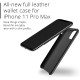 MUJJO Full Leather Wallet Case - Δερμάτινη Θήκη-Πορτοφόλι iPhone 11 Pro Max - Black (MUJJO-CL-004-BK)
