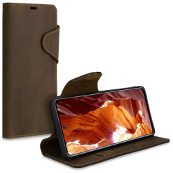 Kalibri Δερμάτινη Suede Θήκη - Πορτοφόλι Samsung Galaxy A71 - Brown (51291.05)