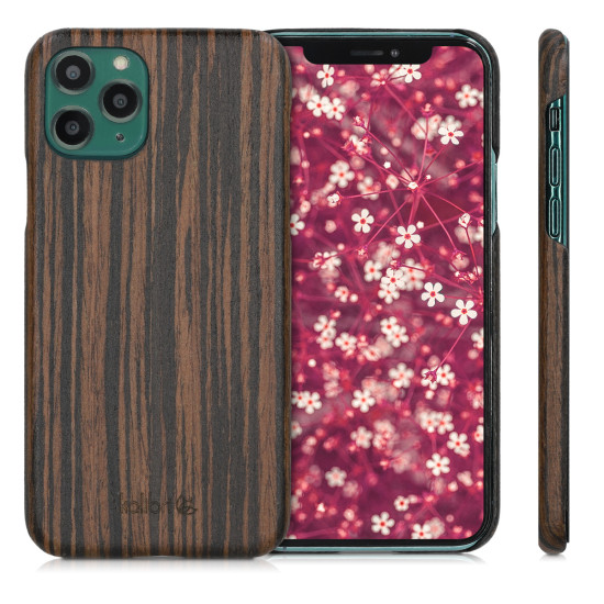 Kalibri Σκληρή Ξύλινη Θήκη iPhone 11 Pro - Dark Brown (49795.18)