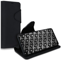 Kalibri Δερμάτινη Suede Θήκη - Πορτοφόλι Samsung Galaxy A51 - Black (51290.01)