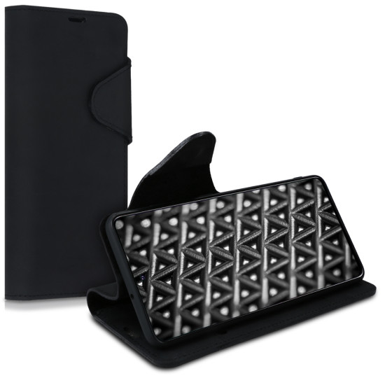 Kalibri Δερμάτινη Suede Θήκη - Πορτοφόλι Samsung Galaxy A51 - Black (51290.01)