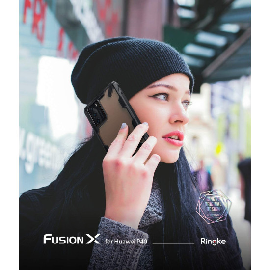 Ringke Fusion X Θήκη Σιλικόνης Huawei P40 - Black (63882)