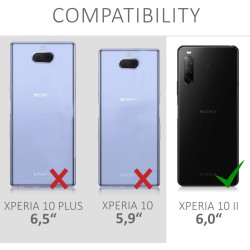 Kalibri Δερμάτινη Suede Θήκη Πορτοφόλι Sony Xperia 10 II - Navigational Compass / Brown (51968.01)